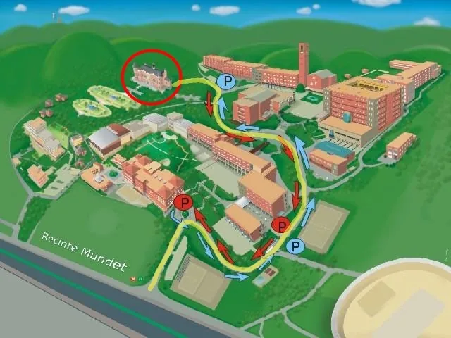 Plano del Campus Mundet con la ubicación de la UTAC marcada