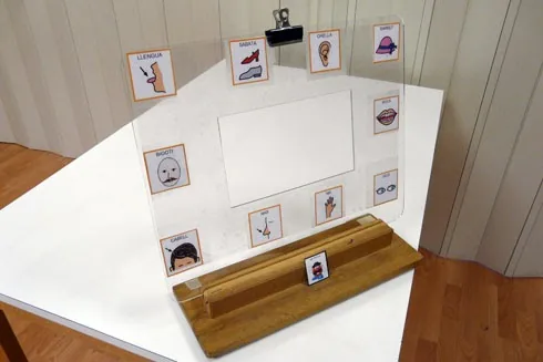 Photo: E-Tran board for playing Mr. Potato Head