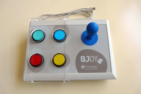 Photo: Programmable joystick with large button panel and keyguard, BJoy Stick B