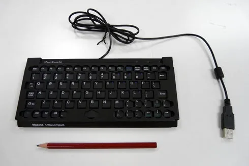 Photo: Keysonic compact keyboard with Maxess keyguard